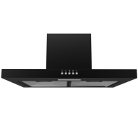 electriQ 60cm Slimline Chimney Hood - Black electriQ 60cm Slimline Chimney Hood - Black