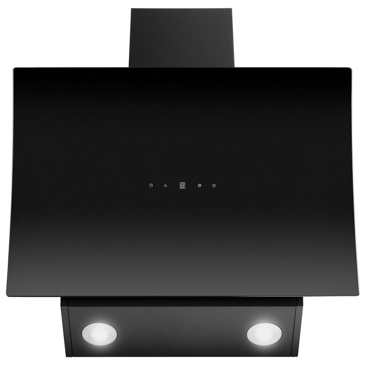 Refurbished electriQ eiQ60TOUCHACURVBL 60cm Curved Angled Hood with Touch Control Black