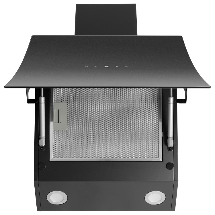 Refurbished electriQ eiQ60TOUCHACURVBL 60cm Curved Angled Hood with Touch Control Black