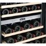 electriQ 46 Bottle Capacity Full Range Dual Zone Wine Cooler - Black