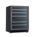 eiQ60WINEPREM electriQ 46 Bottle Capacity Full Range Dual Zone Wine Cooler - Premium Dark Stainless Steel