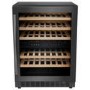 electriQ 46 Bottle Capacity Full Range Dual Zone Wine Cooler - Premium Dark Stainless Steel