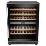 electriQ 46 Bottle Capacity Full Range Dual Zone Wine Cooler - Stainless Steel