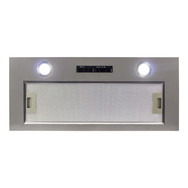 electriQ 70cm Canopy Cooker Hood Kitchen Extractor Fan in Silver - 5 Year warranty