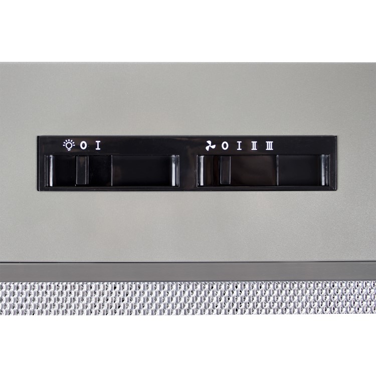 electriQ 70cm Canopy Cooker Hood Kitchen Extractor Fan in Silver - 5 Year warranty