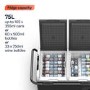 electriQ 75 Litre Portable Compressor Car Fridge Freezer
