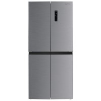 electriQ 466 Litre Four Door American Fridge Freezer - Stainless Steel