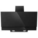 eiQ80ANBEBK electriQ 80cm Angled Cooker Hood - Black Glass