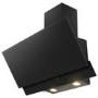 electriQ 80cm Angled Cooker Hood - Black Glass