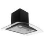 electriQ 75cm Curved Glass Chimney Cooker Hood - Black