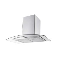 electriQ 80cm Curved Glass Chimney Cooker Hood - Stainless Steel electriQ 80cm Curved Glass Chimney Cooker Hood - Stainless Steel