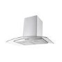 electriQ 80cm Curved Glass Chimney Cooker Hood - Stainless Steel
