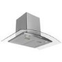 electriQ 80cm Curved Glass Chimney Cooker Hood - Stainless Steel