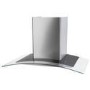 electriQ 80cm Curved Glass Chimney Cooker Hood - Stainless Steel