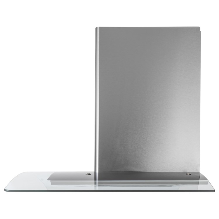 electriQ 80cm Curved Glass Chimney Cooker Hood - Stainless Steel