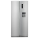 eiQ84SBSFF electriQ 430 Litre Side-By-Side American Fridge Freezer - Silver