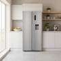 electriQ 430 Litre Side-By-Side American Fridge Freezer - Silver