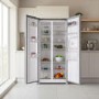 electriQ 430 Litre Side-By-Side American Fridge Freezer - Silver