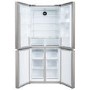 electriQ 415 Litre Four Door American Fridge Freezer with Water Dispenser - Stainless Steel