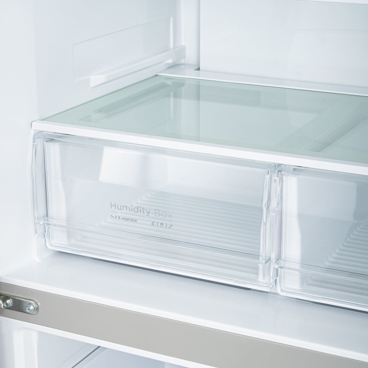 electriQ 415 Litre Four Door American Fridge Freezer with Water Dispenser - Stainless Steel