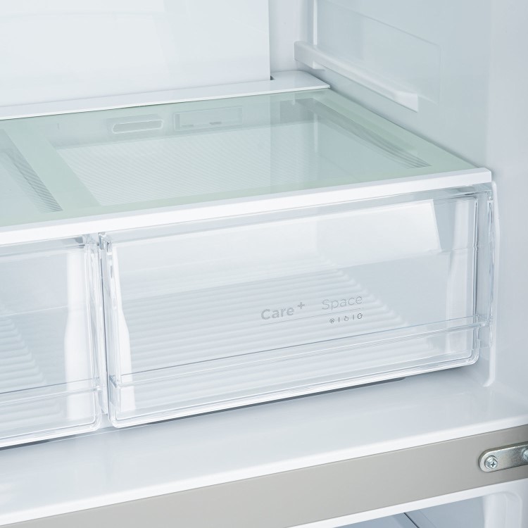 electriQ 415 Litre Four Door American Fridge Freezer with Water Dispenser - Stainless Steel