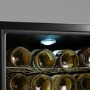 electriQ 28 Bottle Capacity Freestanding Wine Cooler -  Black