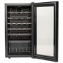 electriQ 28 Bottle Capacity Freestanding Wine Cooler -  Black
