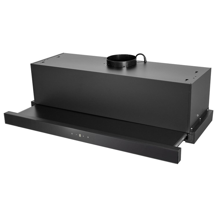 electriQ 90cm Telescopic Canopy Cooker Hood – Black