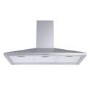 electriQ 90cm Traditional Chimney Cooker Hood - Stainless Steel