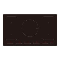 electriQ 90cm Induction Hob with 2 Flex Zones - Black