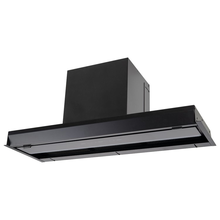 electriQ 90cm Integrated Cooker Hood with Gesture Control - Black