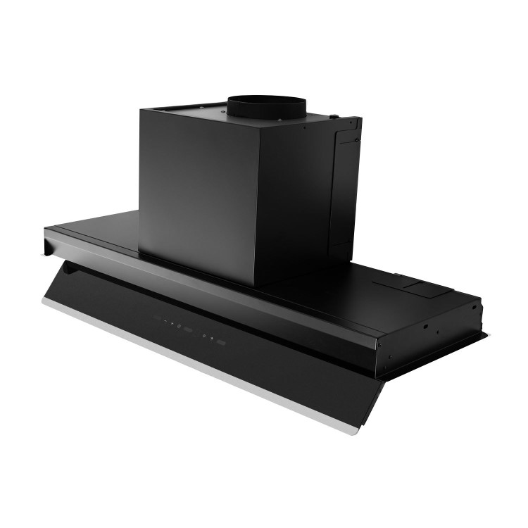 electriQ 90cm Integrated Cooker Hood with Gesture Control - Black