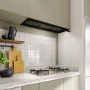electriQ 90cm Integrated Cooker Hood with Gesture Control - Black