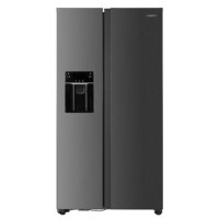 electriQ 513 Litre Side-by-Side American Fridge Freezer – Stainless Steel electriQ 513 Litre Side-by-Side American Fridge Freezer – Stainless Steel