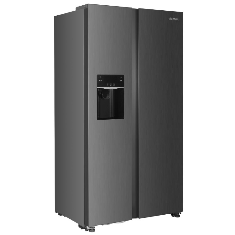 electriQ 513 Litre Side-by-Side American Fridge Freezer – Stainless Steel