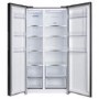electriQ 525 Litre Side-by-Side American Fridge Freezer - Stainless steel