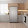 electriQ 525 Litre Side-by-Side American Fridge Freezer - Stainless steel