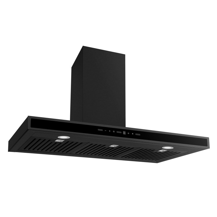 electriQ 90cm Slimline Chimney Cooker Hood - Black