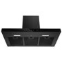 Refurbished electriQ eiQ90TOUCHSLIMBKHE 90cm Slimline Chimney Hood with Hob to Hood Connection Black
