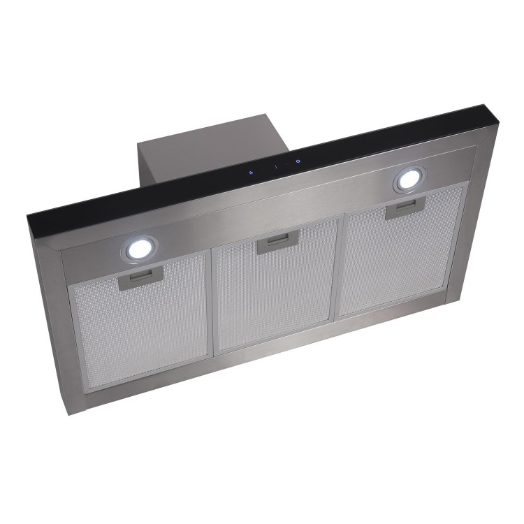 electriQ 90cm Stainless Steel Slimline Touch Control Cooker Hood A+++