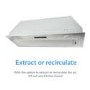 electriQ 90cm Canopy Cooker Hood - Stainless Steel