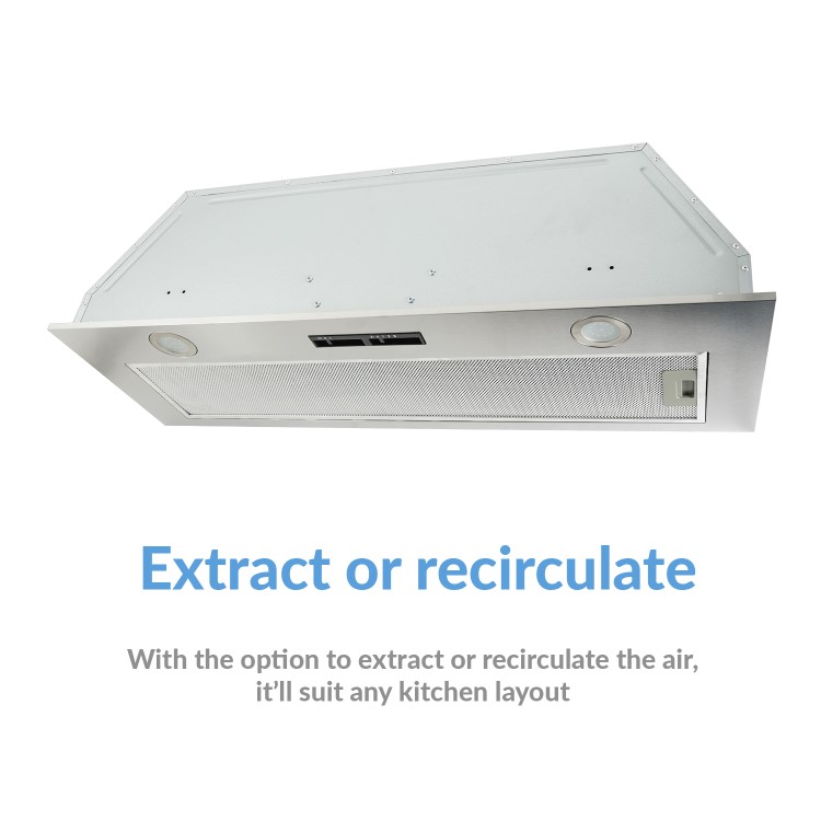 electriQ 90cm Canopy Cooker Hood - Stainless Steel