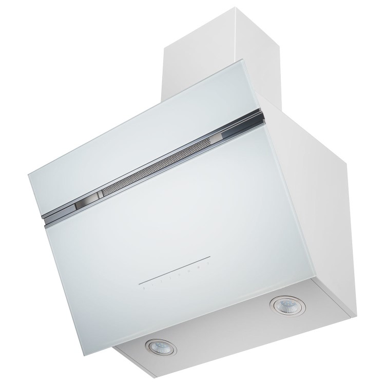 Refurbished electriQ eiQAN60WHHE 60cm Super Silent Angled Cooker Hood White
