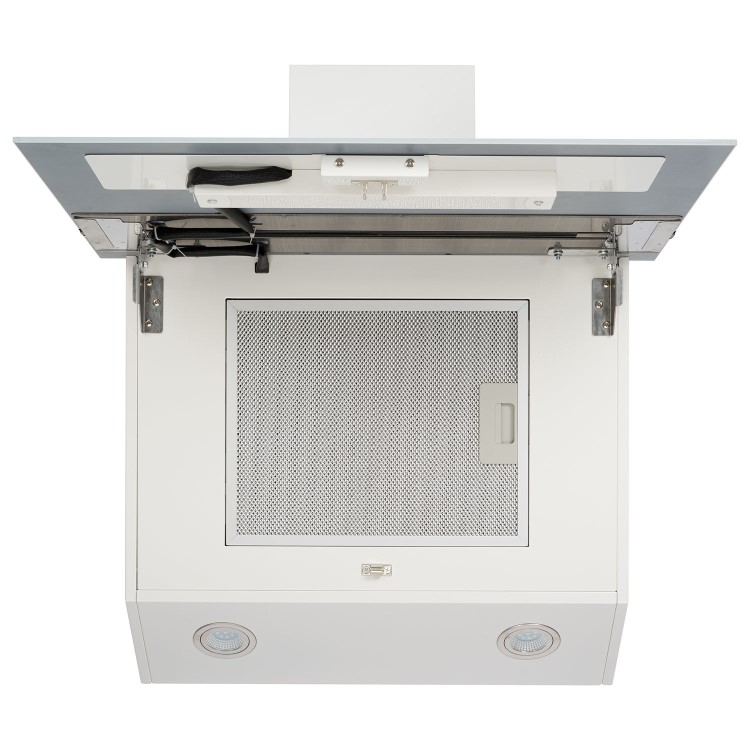 Refurbished electriQ eiQAN60WHHE 60cm Super Silent Angled Cooker Hood White