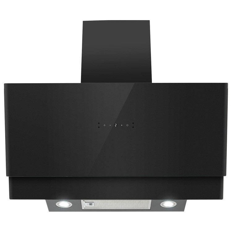 electriQ 90cm Angled Cooker Hood with Gesture Control - Black