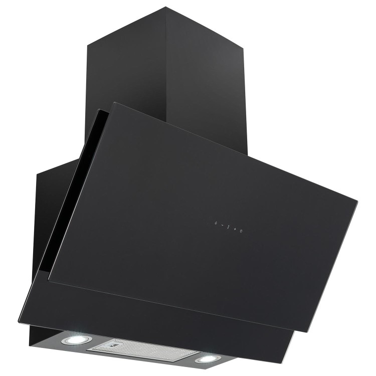electriQ 90cm Angled Cooker Hood with Gesture Control - Black