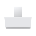 eiQAN90WHTOUCH electriQ 90cm Touch & Gesture Control Angled Chimney Cooker Hood - White