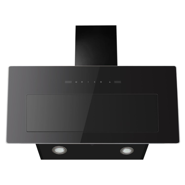 electriQ 90cm Angled Chimney Cooker Hood - Black
