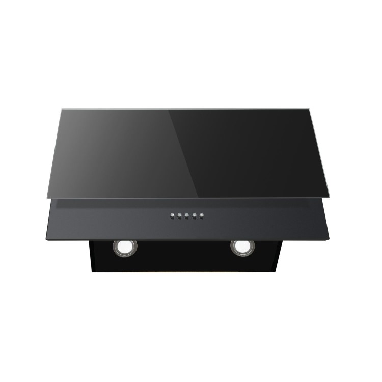 electriQ 60cm Angled Chimney Cooker Hood - Black