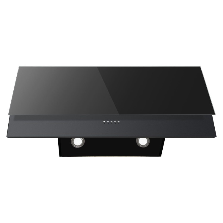 electriQ 90cm Angled Chimney Cooker Hood - Black